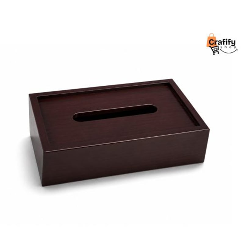 Picture of Premium Wooden Tissue Holder Box – Chocolate Color-Size: 7.5 x 5.5 x 5 inches,Weight: 1 Kg