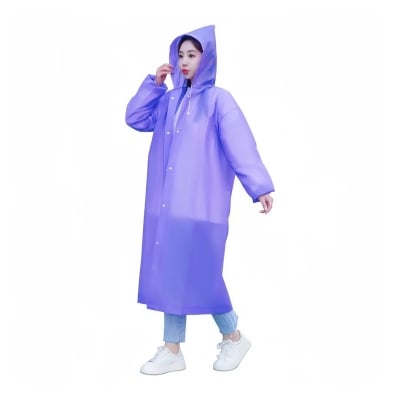 Picture of 1 Pcs Raincoat High Quality Long Rain Coat Lightweight 0.15mm Thick Travel Rain Coat for Men/Women-Blue