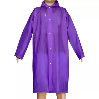 Picture of 1 Pcs Raincoat High Quality Long Rain Coat Lightweight 0.15mm Thick Travel Rain Coat for Men/Women-Purple-Purple