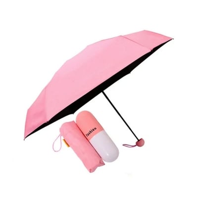 Picture of Fashionable Cute Capsule Umbrella Trendy Compact Portable Design-Pink