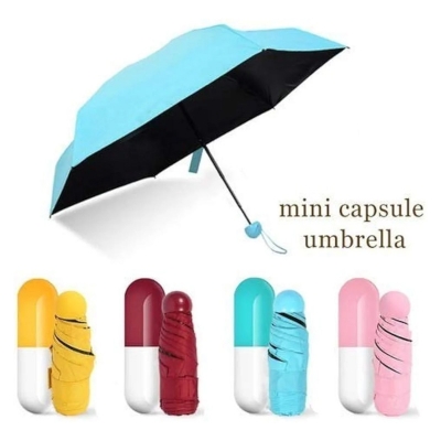 Picture of Fashionable Cute Capsule Umbrella Trendy Compact Portable Design-Blue