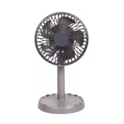 Picture of Joy Super JY-2218 Professional Rechargeable Portable Mini Table Fan Strong Wind Left to Right Oscillating Angle 45 Degrees - AC/DC-Grey -Grey