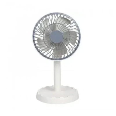 Picture of Joy Super JY-2218 Professional Rechargeable Portable Mini Table Fan Strong Wind Left to Right Oscillating Angle 45 Degrees - AC/DC-Pink