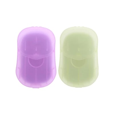 Picture of Travel Portable Disposable Soap Paper Foam Hand & Body Cleanser Pack Of 20 (2 Pcs Combo) Multi Color-Multicolor