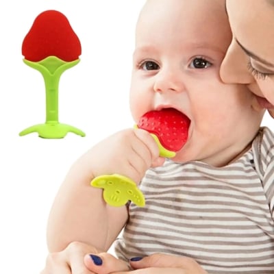 Picture of Silicone Baby Teether Fruit Shape | Soft & Safe Teething Toy | Baby Teething Relief Gift for Toddlers