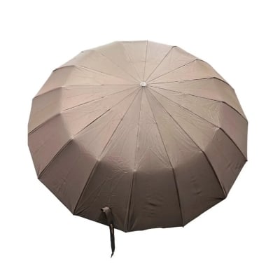 Picture of Rahman Windproof 16 Rib Auto Open Close Strong Frame Umbrella (48 Bones)-Coffee