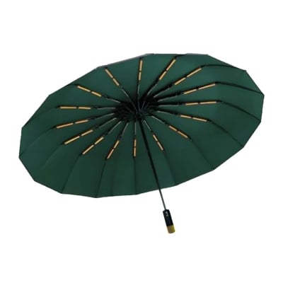 Picture of Rahman Windproof 16 Rib Auto Open Close Strong Frame Umbrella (48 Bones)-Deep Green