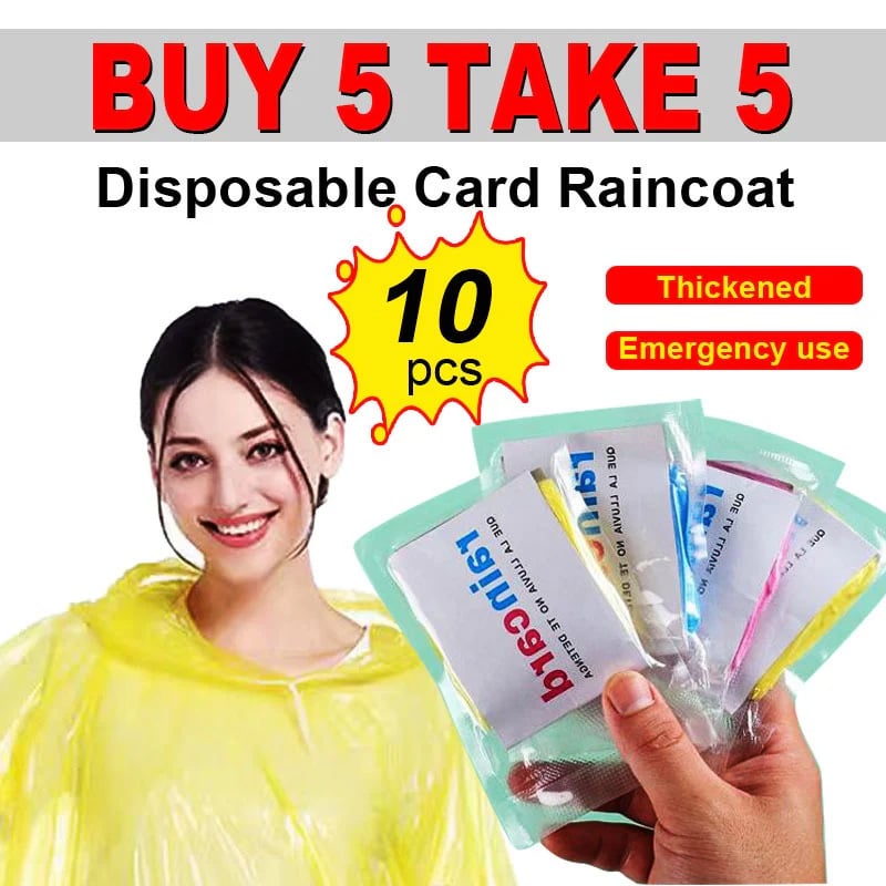 Picture of Rain Card - Wallet Pocket Raincoat, Unisex Raincoat For Men and Women 10pcs Combo