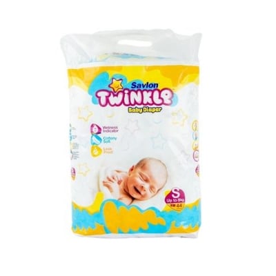 Picture of Savlon Twinkle Baby Belt Diaper – Small (S) | Up to 8 KG | 44 Pcs Size:S