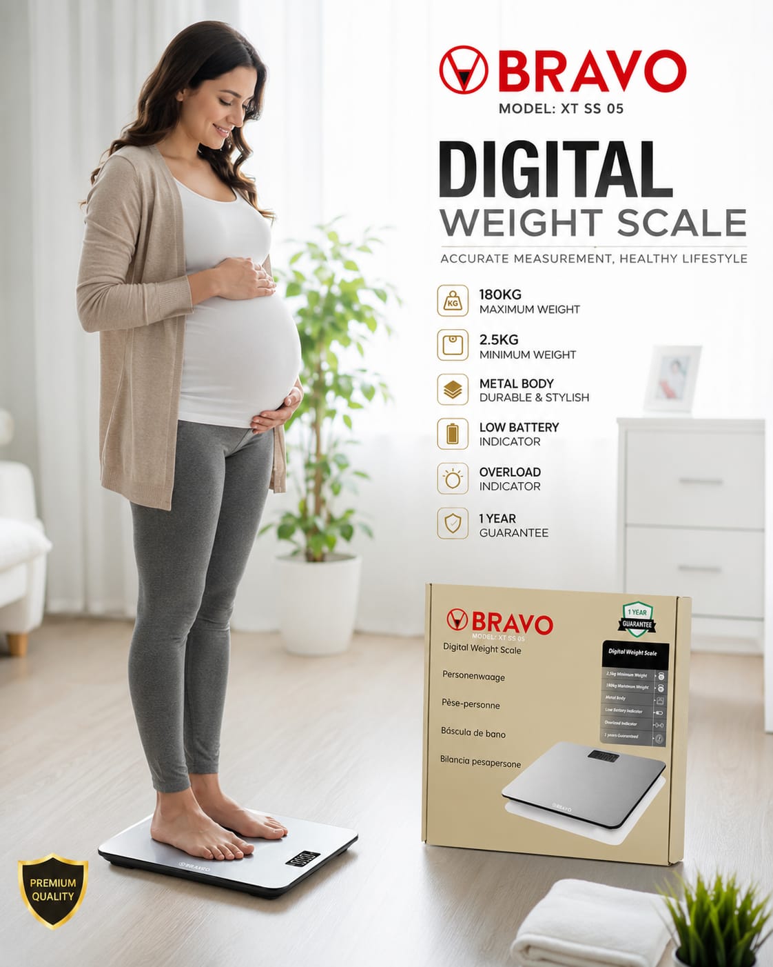 Picture of BRAVO Digital Weight Scale (Model: XT SS 05)