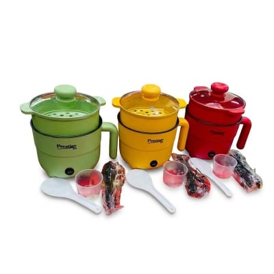 Picture of Prestige Electric Cooker 2L, With Steamer, Spoon, Easy Cleaning Multicolor