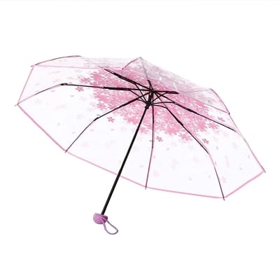 Picture of Manual Open Transparent Umbrella for Girls Green