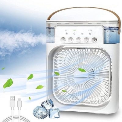 Picture of Office Desk Rechargeable Air Cooler Fan Black