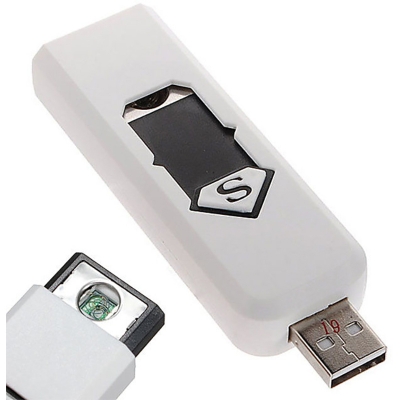 Picture of Eco-Friendly USB Rechargeable Lighter White