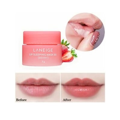 Picture of Laneige Lip Sleeping Mask EX, Moisturizing with Vitamin C, Antioxidant, Lip Balm for Dry lips - Berry, 3g