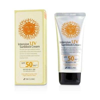 Picture of 3W Clinic Intensive UV Sunblock Cream SPF 50+PA+++-Multicolor