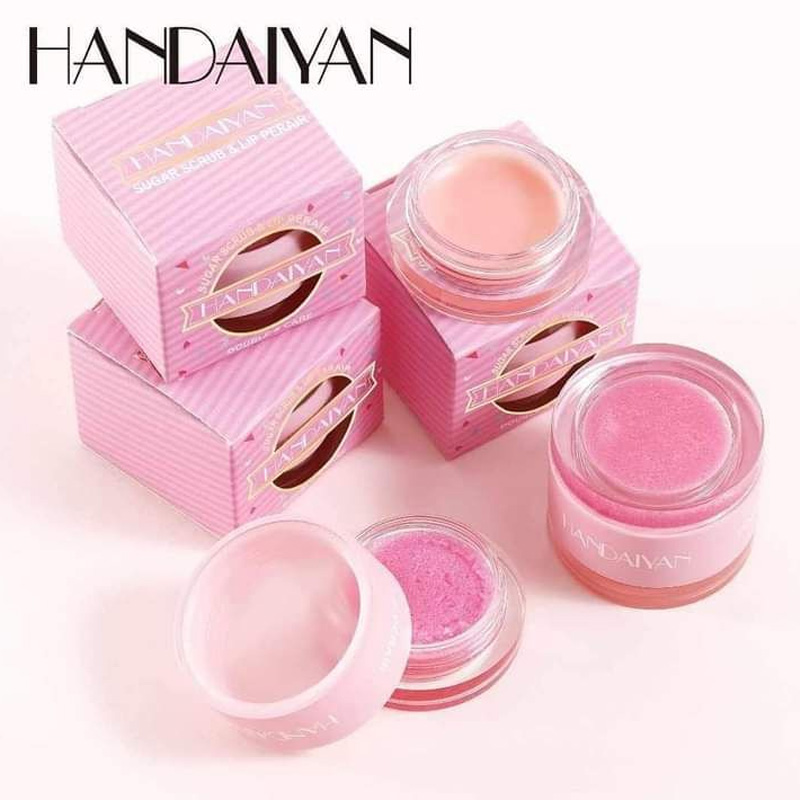 Picture of Handaiyan 2 in 1 Lip Care,Lip Scrub + Lip Balm Double Care-Pink