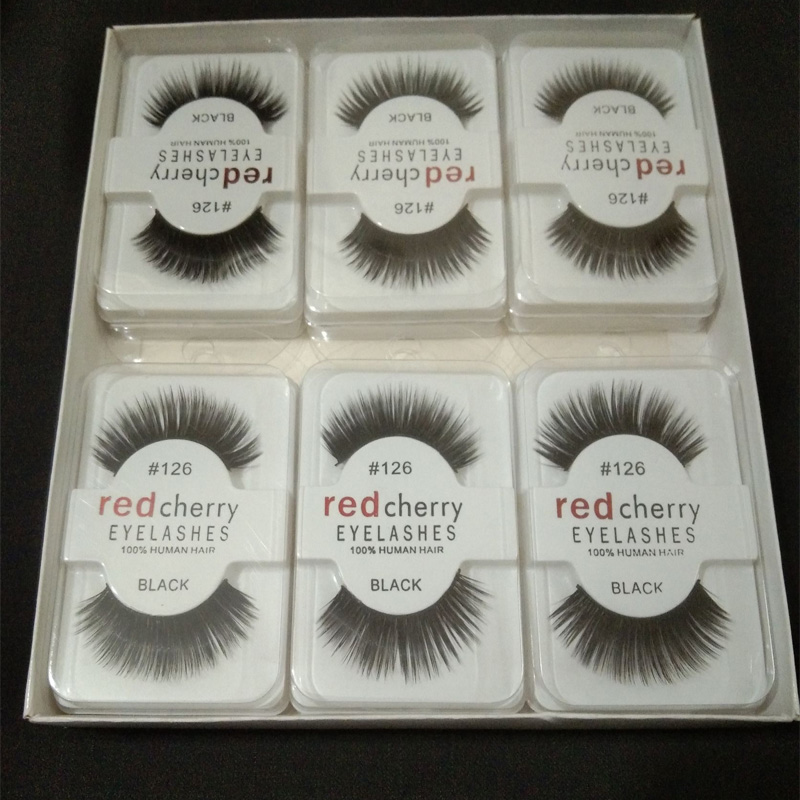 Picture of Red Cherry Single Pair False Eyelashes  5 Pairs-Black