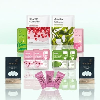 Picture of Complete Skincare Combo Set 13 Pcs (Face Mask, Sleeping Mask, Mud Mask & Nose Strips Bundle)