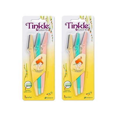 Picture of Tinkle Twinkle Eyebrow Painless Facial Razor 3 pcs set-Multicolor