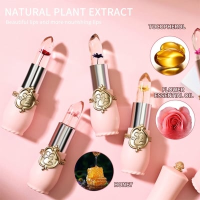 Picture of Emaymei Transparent Jelly Change Lipstick Waterproof Crystal Jelly Lipstick with Flower Inside 1 Pcs