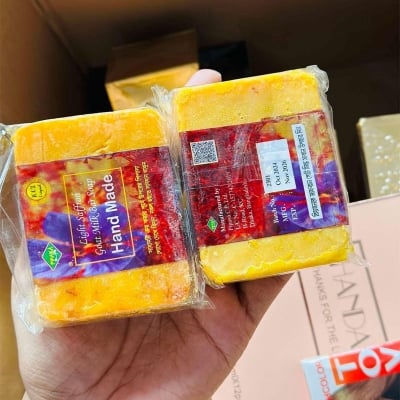 Picture of Pipasa Handmade Real Saffron Goat Milk Soap – Natural Skin Brightening, Nourishing, and Moisturizing Soap for Smooth, Glowing Skin with the Power of Saffron and Goat Milk