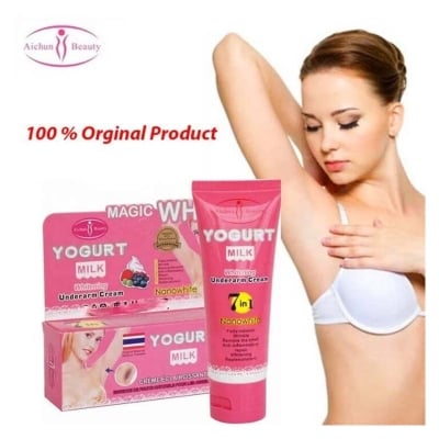 Picture of Aichun Beauty Magic White Yogurt Milk Underarm Whitening Cream – 80gm, Natural Skin Brightening and Moisturizing Cream for Dark Spots, Even Skin Tone, and Smooth Underarms