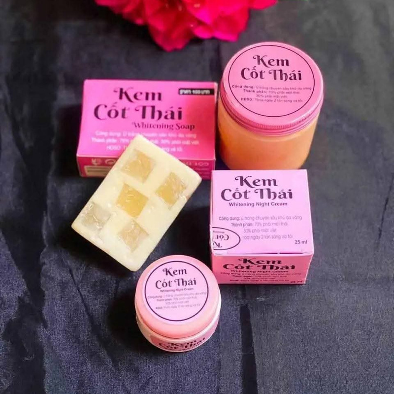 Picture of 3 in 1 Kem Cot Thai Combo,Body Cream,Night Cream & Beauty soap