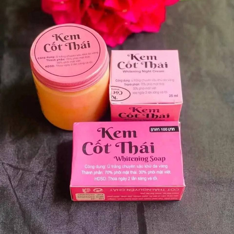 Picture of 3 in 1 Kem Cot Thai Combo,Body Cream,Night Cream & Beauty soap