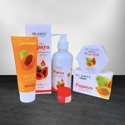Picture of Dr.Davy Papaya Combo pack with face wash, soap, lotion, Cream, lip blam-Multicolor