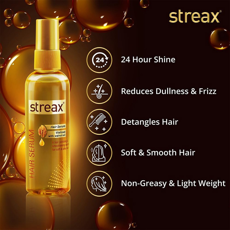 Picture of Streax Hair Serum Vitalized With Walnut Oil  115 ml-Multicolor
