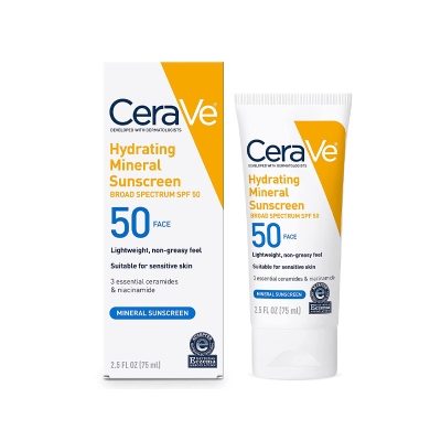Picture of CeraVe Hydrating Mineral Face Sunscreen Broad Spectrum SPF 50 (75g)