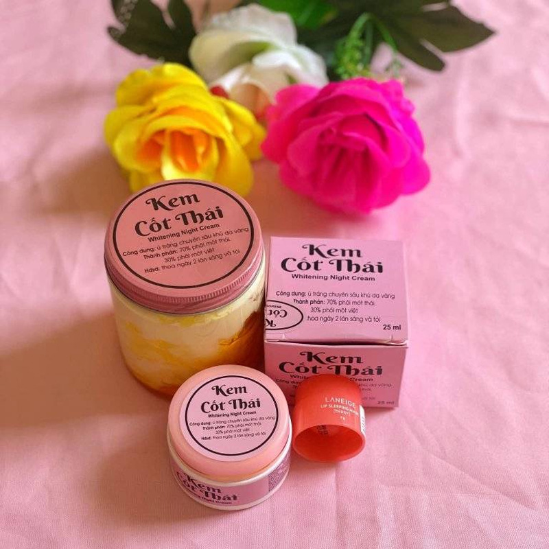 Picture of Kam Cot Thai body cream, night cream combo & free lip balm