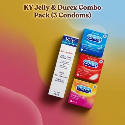 Picture of KY Gel with Durex Condom (3 Box × 3 Pcs | Total 9 Pcs) – Comfort & Protection Combo Pack-Multicolor
