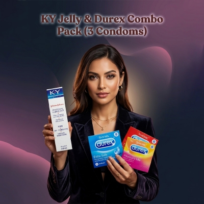 Picture of KY Gel with Durex Condom (3 Box × 3 Pcs | Total 9 Pcs) – Comfort & Protection Combo Pack-Multicolor