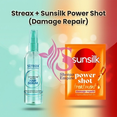 Picture of Streax (115ml) & Sunsilk Power Shot (20ml) Hair Care Combo – Smooth, Shine, Strong & Damage Repair Set