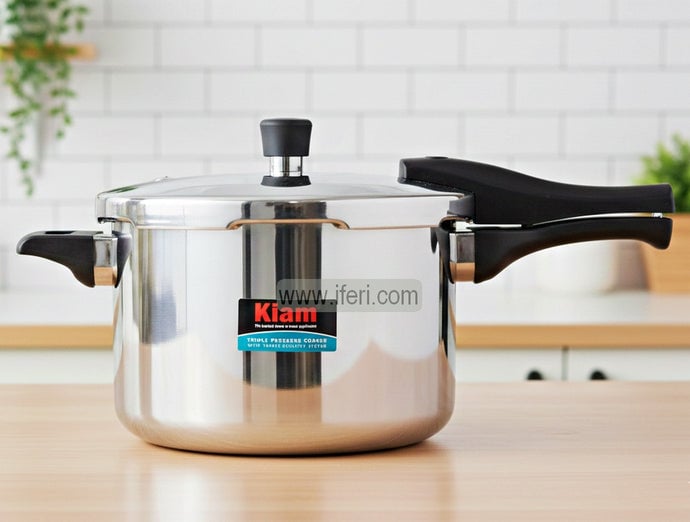 Picture of 3.5 Liter Kiam Tri-Ply Stainless Steel Induction Based Pressure Cooker BCG3590