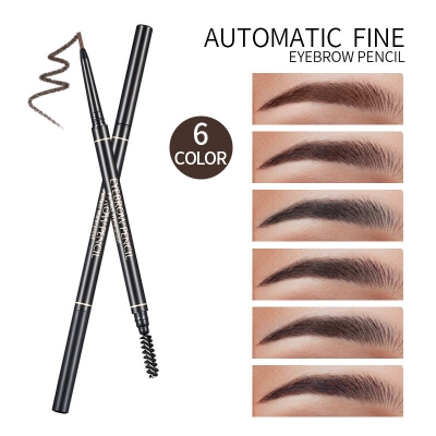 Picture of Eyebrow Pencil with Eyebrow Brush Triangle Pen Automatically Rotating Waterproof   (Light Coffee)