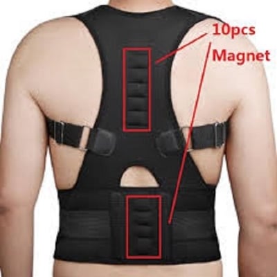 Picture of Real Doctors Plus Posture Support Brace Belt Back Brace Support Belt Upper Back Braces Posture Correct Back Therapy Braces Supports (Multicolor,XXL)
