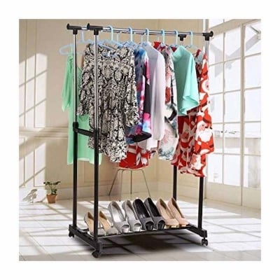 Picture of Double Pole Cloth Rack - Stainless Steel (Silver)