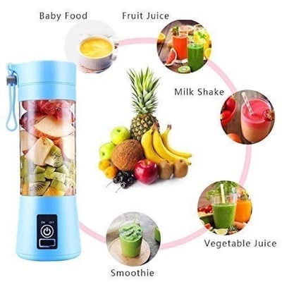 Picture of Portable USB Electric Smart Home Fruit Juicer Vegetable Juice Maker Blender Rechargeable Cup With Charging Cable (Multicolor)