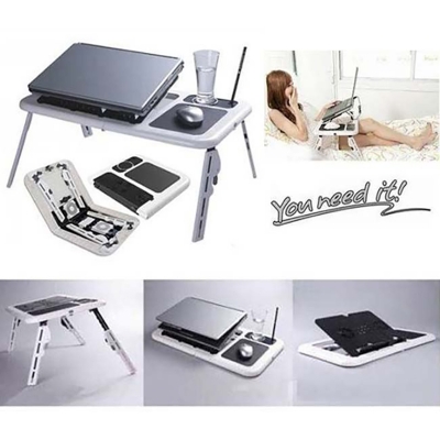 Picture of Portable Laptop Table Desk, Adjustable Height E-Table (Multicolor)