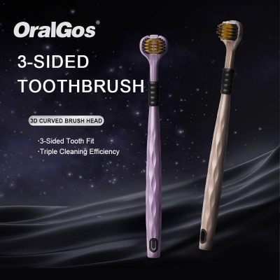 Picture of 360° Three-sided Soft Bristle Toothbrush Portable Travel Dental Oral Care china scientific V toothbrush (Multicolor)
