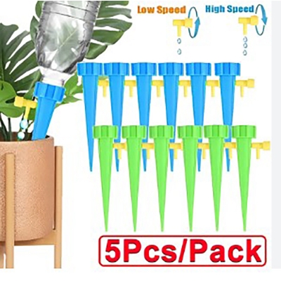 Picture of 10pcs or 5Pcs  Plant Auto Watering Spike with Control Valve Automatic Irrigation Water Spike Dripper (5-Pcs Set)