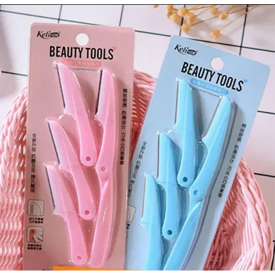 Picture of Keli 4pcs Eyebrow Razor Pack Foldable Eyebrow Facial Hair Removal, Shaper, and Trimmer. (Multicolor)