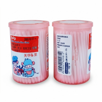 Picture of Orginal Imported Cotton Swabs Fine Stem Cotton Buds for Baby(China)-200 Pcs (Multicolor)