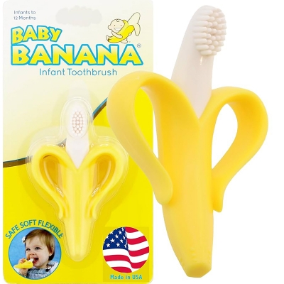 Picture of Super Soft Silicone Baby Banana Toothbrush -1Pcs (Multicolor)