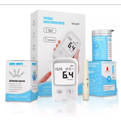 Picture of Smart Glucometer Blood Glucose / Sugar Test Meter / Blood Sugar Meter Diabetes Test Machine Blood Glucose Monitoring System | 50 Pcs free strips (Multicolor)