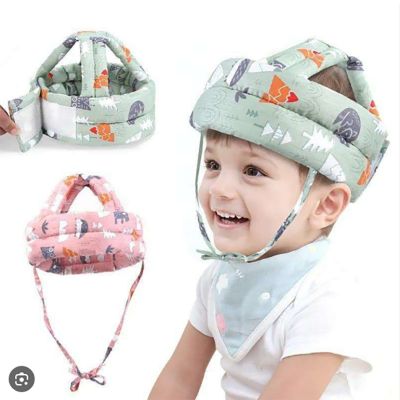 Picture of Baby Safety Helmet Protector Adjustable Harness Baby Head Protector without Bumps Head Cushion Safety Helmet D Leathers (Multicolor)