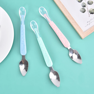 Picture of Dual-Function Baby Training Spoon for Safe and Comfortable Feeding (Multicolor)